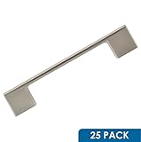 25パックRokハードウェア3 – 25 / 32 " ( 96 mm )センターモダンTeleスタイルつや消しニッケルキッチンキャビネット引き出しドアハンドルプル5 – 11 / 32 "（合計13