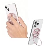MayKey スマホリング マグネット MagSafe対応 マグセーフ リング 携帯リング マグネットリング つけたまま充電 磁気増強 スマホ iPhone15・14・13・12 機種対応 (Silver)