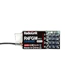 【RadioLink正規品】(ジャイロ付受信機 最大制御距離：陸上400M (2.4GHz 4ch) 1/28ミニカーに取付けるミニサイズ ラジコンカー用プロポ (RC4GS / RC6GS / RC8X/T8FB/T8S/T12D/T16D)送信機用レシーバー【R4FGM】
