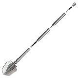 折り畳み可能な軍用ショベルと鍬多機能頑丈で耐久性のあるツールアウトドアキャンプハイキングバックパック釣りカート緊急用具シルバー