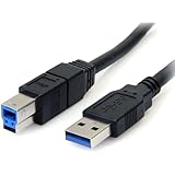 StarTech BへのSuperSpeed USB 3.0ケーブルA - USB 3 B（M）へのUSB 3（M）（usb3sab6bk） 6フィート/ 2メートル 黒