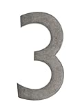 Architectural Mailboxes 3582APA-3 4 in. Brass Floating House Number 3 Antique Pewter [並行輸入品]
