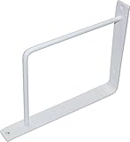 アイアンブラケット / 職人手作り完全日本製 / Lサイズ 棚受け ２段仕様 金具 DIY 白(つや消し)　耐荷重30Kg
