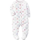 Carter's(カーターズ) フリーススナップアップスリープアンドプレイ ホワイト ロンパース長袖 6ヶ月【並行輸入】
