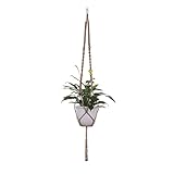 Wholehot　手作り　ナチュラル　ハンギングプランター ロープ　マクラメプラントハンキング　プランターハンガー　植物ハンガーネット　ハンギングバスケット　植物ボルダー　鉢 吊るす　多肉植物　観葉植