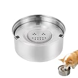 aninako 犬用水飲み器 大容量1L ペット 水飲み器 犬 給水器 こぼれ防止 溢れ防止 カビ防止 ステンレス製 洗いやすい 清潔 防塵 滑り止め 洗いやすい 取り外し可能 猫給水器 犬給水器