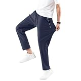 [HMT] スウェットパンツ メンズ 接触冷感 アイスシルク ズボン 薄手 超ストレッチ ジョガー テーパード ウエストゴム 調整紐 通気速乾 無地 大きいサイズ ゴルフ 夏用