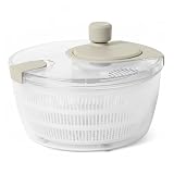 Amazonベーシック サラダスピナー 野菜水切り器 BPAフリー 4.0L リネングレー