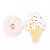 Mamimami Home 噛がため　シリコン　アイスクリーム　と　ドーナツ　ピンク 厚さ10mmぐらい 「対象年齢：３ヶ月以上」