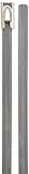 Morris Products 20920 Stainless Steel Ties, 20.4" Length, 0.18" Width, 200lbs Tensile Strength, 6" M