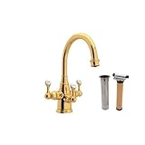 Rohl U.KIT1320LS-IB-2 Kit Perrin & Rowe Filtration Etruscan Three Lever Lavatory Filter Faucet and F