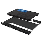 2.5インチ to 3.5インチ変換マウントとBX500 240GB SATA3 内蔵型 2.5インチ 7mm SSD をセット商品 (変換マウントブラック) [並行輸入品]
