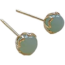 Amazon | SUKIMIND 緑玉 スタッドピアス レディース 翡翠