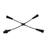 WAC Lighting 8003-BK WAC Landscape Accessories 4-Way x Connector For Landscape Lighting Tape Lightbl