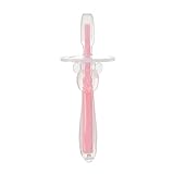 Hollazilla 赤ちゃん 歯ブラシ ベビー 子供用品 歯科用 シリコン 乳歯 のど突き防止プレート付き