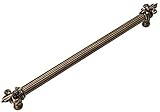 Carpe Diem Hardware 5712-3 Charlemagne 12-Inch O.C. Long Pull with Large Fleur De Lys on Ends, Antiq