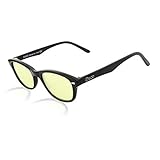 Duco Optiks Full Rim Computer Gaming Eyewear with Amber Lens Tint 5109L Black [並行輸入品]