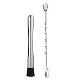 chrikathy Cocktail DrinkマドラーセットStir Broken Popsicle and stirring spoonホームバークラフトワインツールステンレススチール