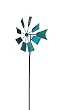 Alpine Metal Windmill Stake, Blue, 52" [並行輸入品]