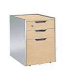 コクヨ　オープンマネージメント　イルマ　ワゴン3段　突板タイプ　幅450×奥行き608×高さ615mm カラー:W31（ナチュラル）