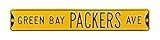 NFLグリーンベイpackers-yellowスチールAvenue Signs、36 " x 6インチ、チームカラー