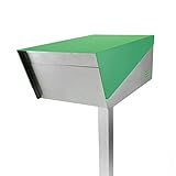 (サンノゼ) San Jose 郵便 ポスト サンノゼ ディープ（ポール付き） グリーン 鍵付き 99.9％ 防水構造 日本製 新世代 アメリカン ポスト 大容量