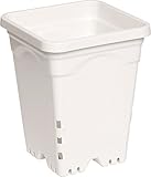 Active Aqua 7"x7" Square White Pot, 9" Tall, 50 per case [並行輸入品]