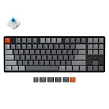 【国内正規品】Keychron K8 ワイヤレス・ゲーミングメカニカルキーボード87キー/USレイアウト/RGBバックライト/Gateron G Proメカニカルスイッチ/ホットスワップ対応/Type-C有線Bluetooth無線対応/Mac Windows対応/Nキー・ロールオーバー対応 (Gateron G Proメカニカルホットスワップ青軸)