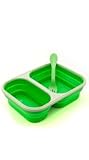 Eco Vessel Collapsible Silicone Lunchbox - Double Compartment, Green by Eco Vessel [並行輸入品]