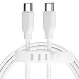 atRise ケーブル Type-C 最大出力65W (20V 3.25A) 充電&データ転送 USB 3.1 [急速充電 (PD対応) ] シリコン素材 結束バンド付き iphone ipad android PC 各種対応 2.0m ホワイト