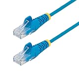StarTech.com カテゴリ6 LANケーブル 1.5m Cat6極細ギガビットイーサネットケーブル ブルー ツメ折れ防止RJ45コネクタ 28AWG N6PAT150CMBLS