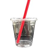 ニッチプラス(Niche Plus)テイクアウト用 プラスチック クリアカップ 14オンス(420ml)専用平フタ付 50セット 12FL
