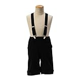 （バックアンドフォース フォーマル）Back&Forth サス付きパンツ:フォーマル/上品/七五三/結婚式/発表会/ハーフパンツ/サスペンダー 80 ブラック