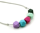 Deeyee Baby Silicone Teething Nursing Necklace Jewelry - BPA Free and FDA Approved - Sweet Cube (Gre