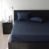 Sleep Tailor 日本製 ボックスシーツ クイーン 綿100％ サテン350本高密度生地 防ダニ ベッドシーツ シルクのような肌触り 北欧 おしゃれ 超長綿 北欧 ホテル仕様 ノーブル (クイーン160×200×30cm, スウィートラベンダー)