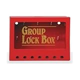 Group Lockout Box, 7 Locks Max, Red [並行輸入品]