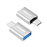 USB Type-C 変換アダプタ 2個セット USB3.2 Gen2 メス to Type-C オス 100W急速充電 10Gbps高速データ転送 OTG対応 M-acBook/i-Phone15 16/i-Pad/G-alaxy/D-ell XPS/S-urfaceなどType-C機器対応 銀色
