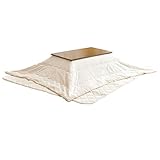 タンスのゲン 棚付きこたつテーブル UV塗装 3点セット 幅100 フラットヒーター 長方形 木製 ブラウン 21500006 BR