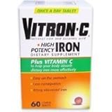 Vitron-c Iron Supplement Plus Vitamin C 60 Tablets (2 Pack) by Bluezone Mall [並行輸入品]