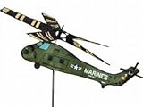 【ガーデンアクセサリー】 Marine Helicopter ウインドスピナー （風車、かざみどり、飛行機、戦闘機、ヘリコプター）