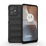 moto g64 5G ケース『AFINER』カバー シリコン質感 エアバッグ付き レンズ保護 カメラ保護 moto g64 5G 専用 耐衝撃 衝撃吸収 指紋防止 擦り傷防止 取付簡単（ブラック）