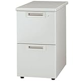 脇机 ホワイト&amp;エルグレー RJデスクII シリーズ PLUS 2段 RJ-047D-2 引出H302+295mm 開梱設置まで エルグレー365137