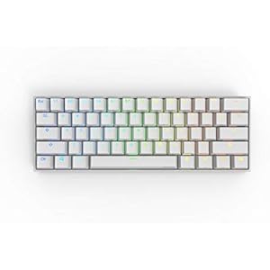 Anne Pro 2 メカニカルキーボード USB有線/ワイヤレスゲーミング キーボード60% （61キー） 茶軸 英語配列 RGB7色LEDバックライトモード Bluetooth4.0 Type-c PBTキーキャップ Gateron軸 オフィス/ゲーミング用 防衝突 機械キーボード ホワイト
