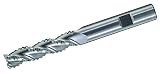 Bassett MRA Series Solid Carbide High-Performance Roughing End Mill, Uncoated (Bright) Finish, 3 Flu