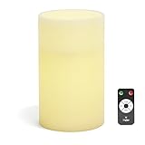 ダブルLEDキャンドル フラットトップ アイボリー バッテリー&リモコン付属 10 Inch LC003816
