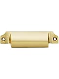 3 3 / 4 "真鍮Bin Pull with Choiceの仕上げ R-08DE-136-UL