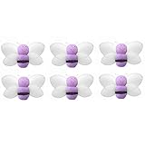 Bumblebee Decor 2 "パープルMini XS SmilingナイロンメッシュBumble Bees 6 Pieceデコレーションセット装飾赤ちゃん保育園寝室女の子部屋壁ウェディング誕生