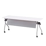 TOKIO NTA-Nホールディングテーブル パネル付 パネルカラー：シルバー W1800×D600×H720mm NTA-N1860PS ホワイト