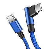 LTG 爆速 PD60w対応 L字 スマホ ケーブル C-TO-C Type-C to C TYPE-C 長さ25cm～3m 3A SPEED 急速 充電器 アイコス イルマ イルマワン プライム 7987277 (ネイビー, 3.0M) [並行輸入品]