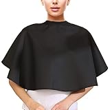 [JASDESIGN] 散髪ケープ 毛染めケープ メイクケープ シャンプーケープ ヘアカラーケープ ヘアカット カラーリングケープ 黒 JM-233